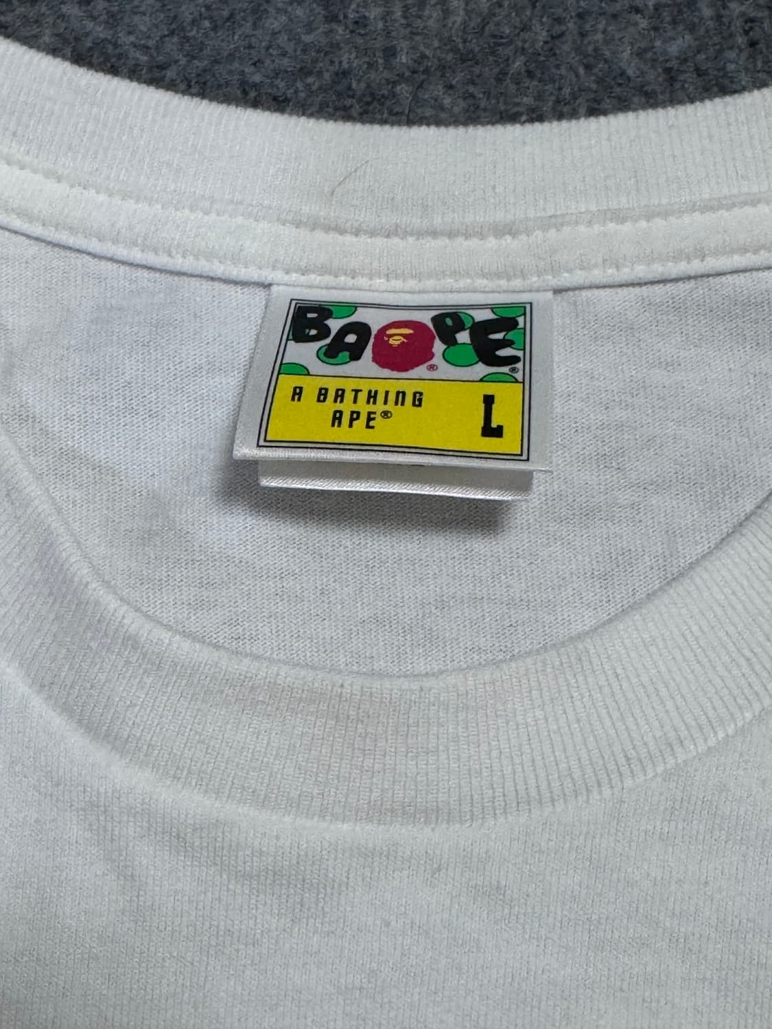 베이프 컬리지 롱슬리브 흰색 L 상품이미지2