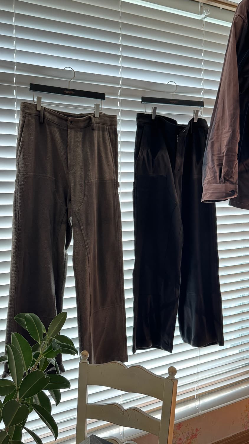25SS 더블니 팬츠 블랙 상품이미지2