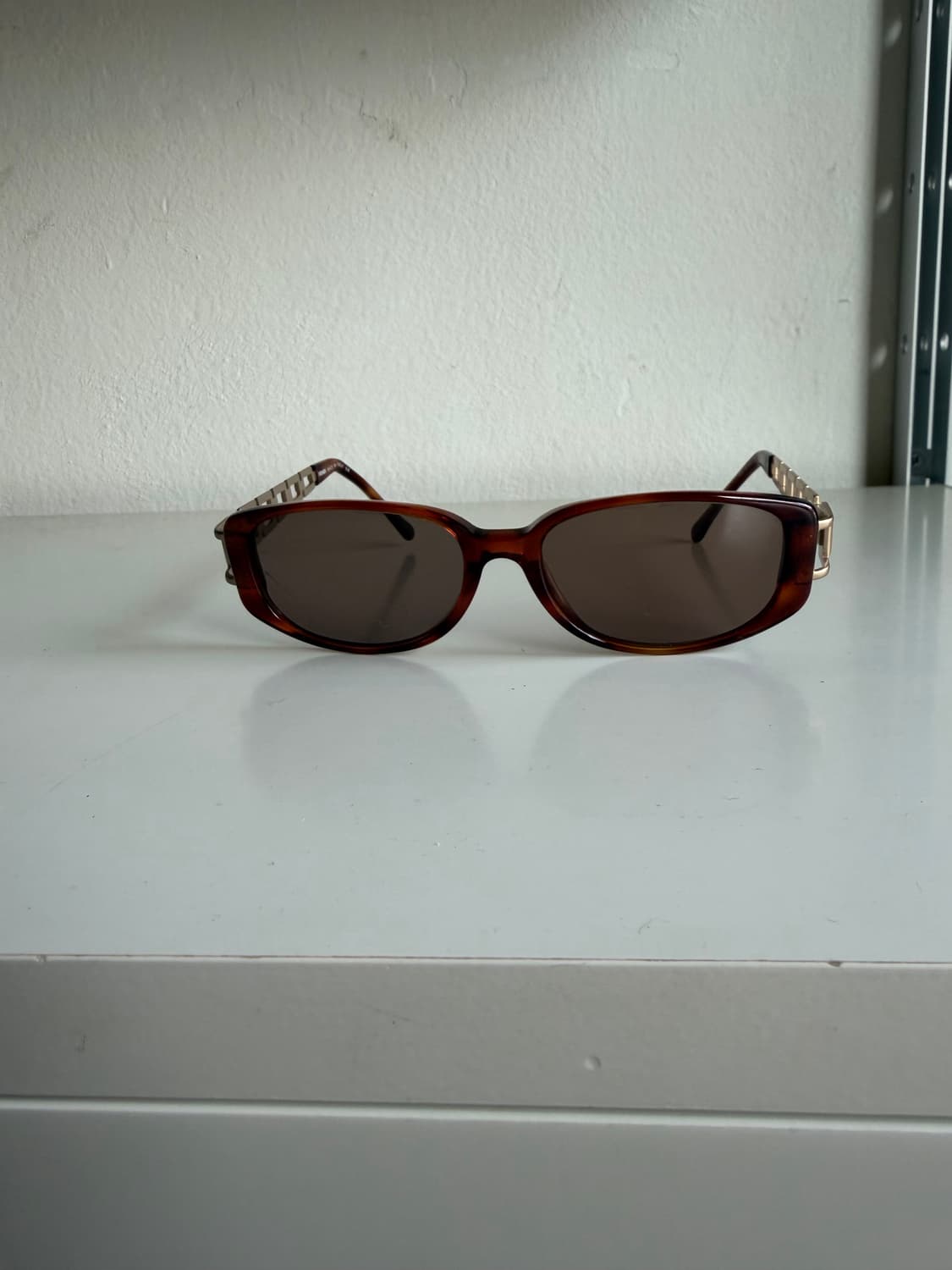 90s 펜디 메탈 템플스 오벌형 선글라스 상품이미지4