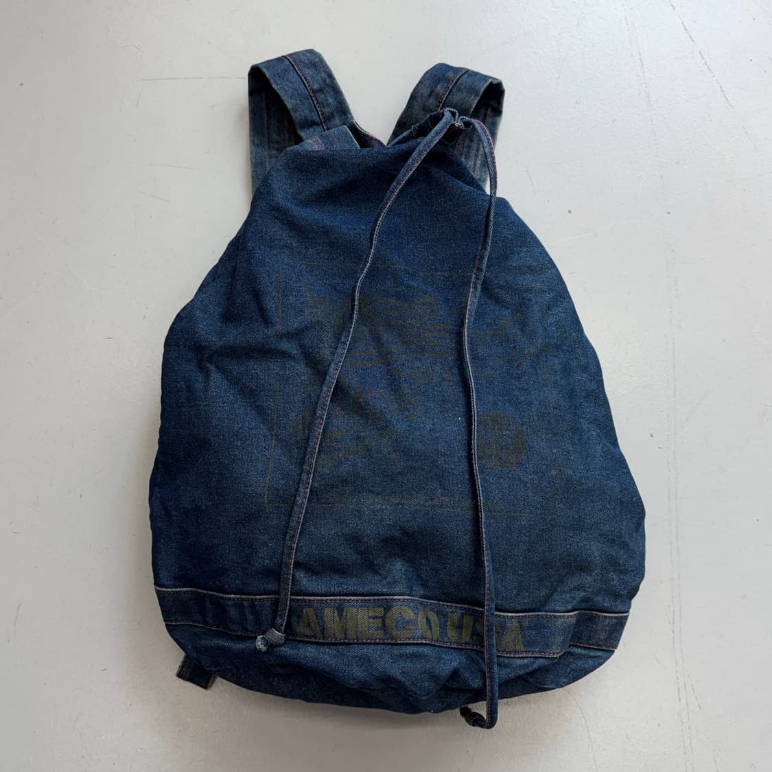 아메코 USA 데님 복조리 백팩 상품이미지2