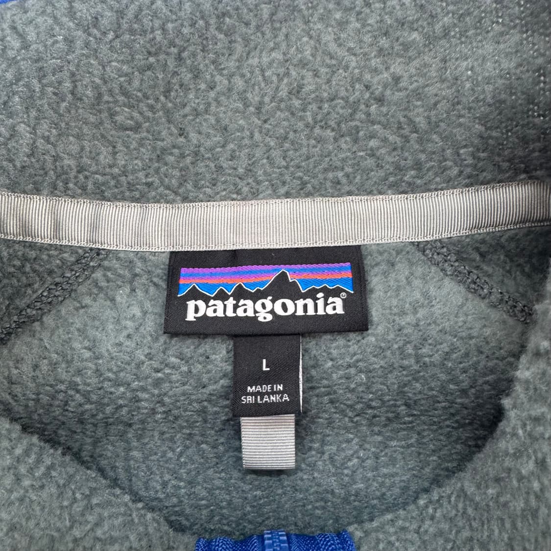 Patagonia 파타고니아 카키 블루 포인트 후리스 집업 상품이미지5