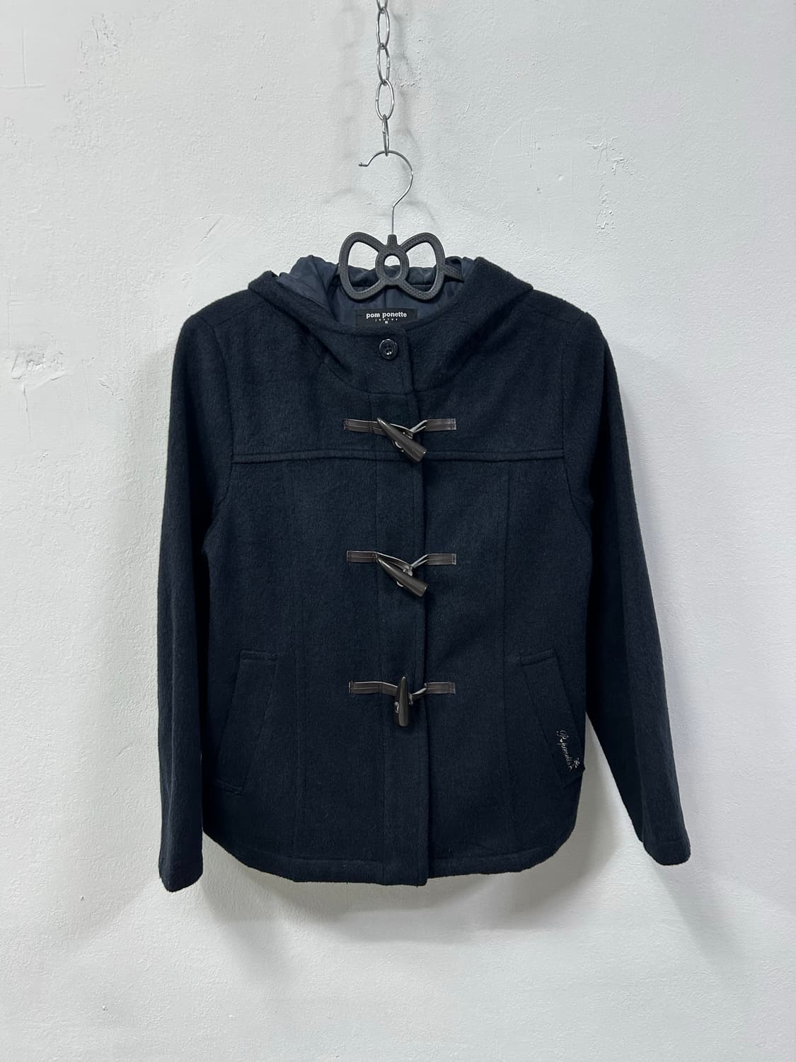 [POM PONETTE] 폼포넷 네이비 떡볶이 숏코트 상품이미지4