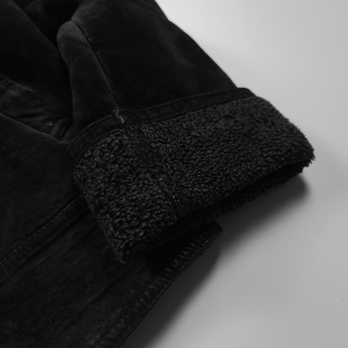 아카이브 빈티지 양가죽 스웨이드 무스탕 자켓 (L) 상품이미지4