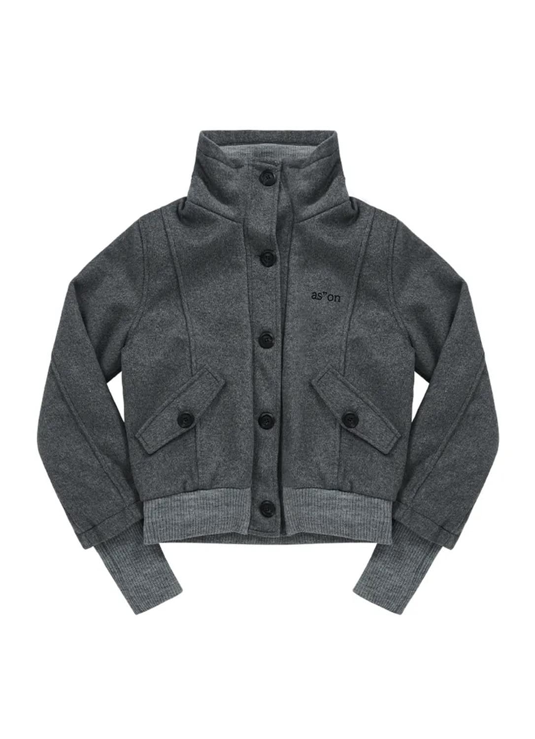 애즈온 덤보 울 자켓 그레이 상품이미지1