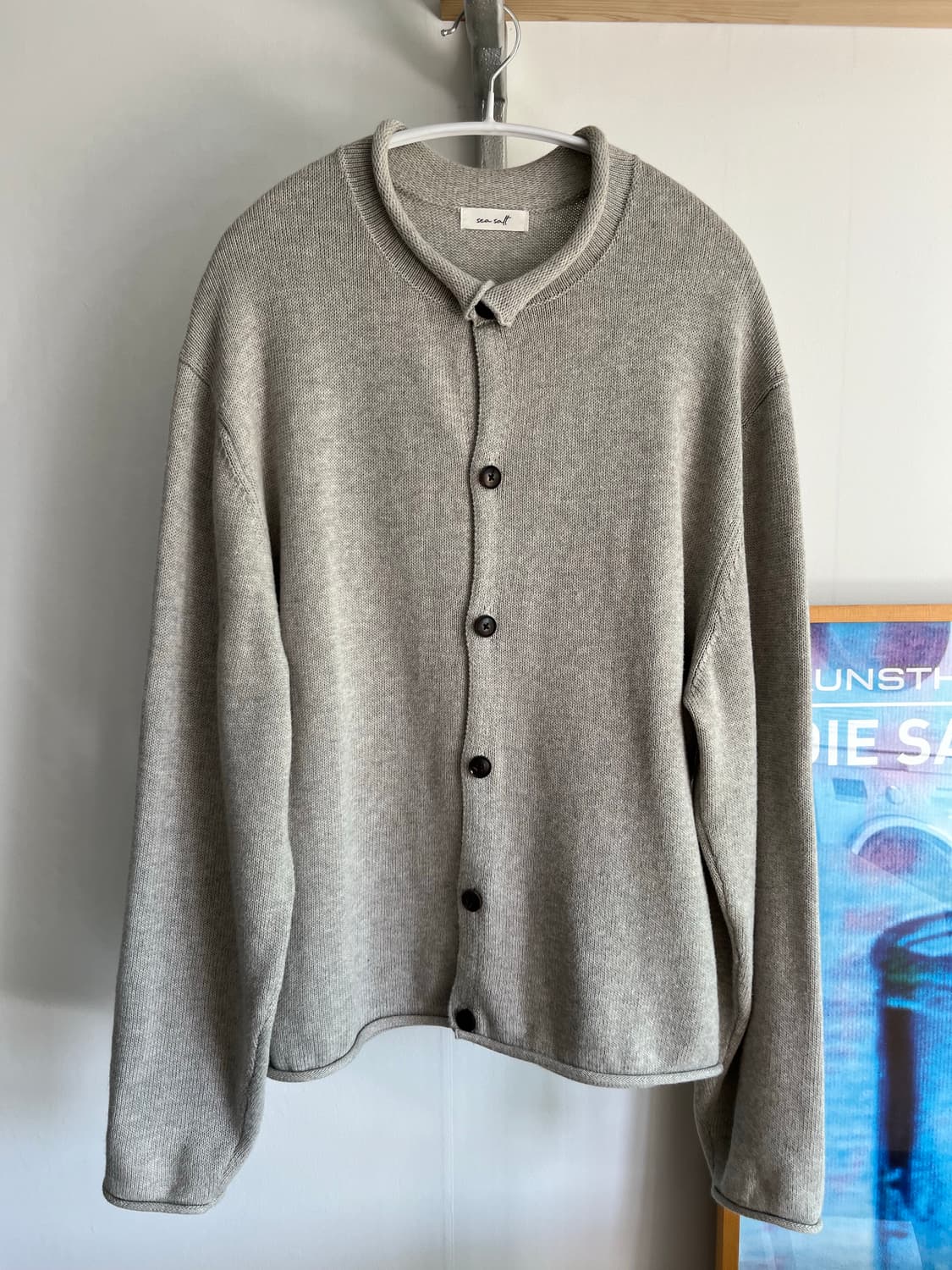 seasalt loop hem cardigan melange grey 3 상품이미지1