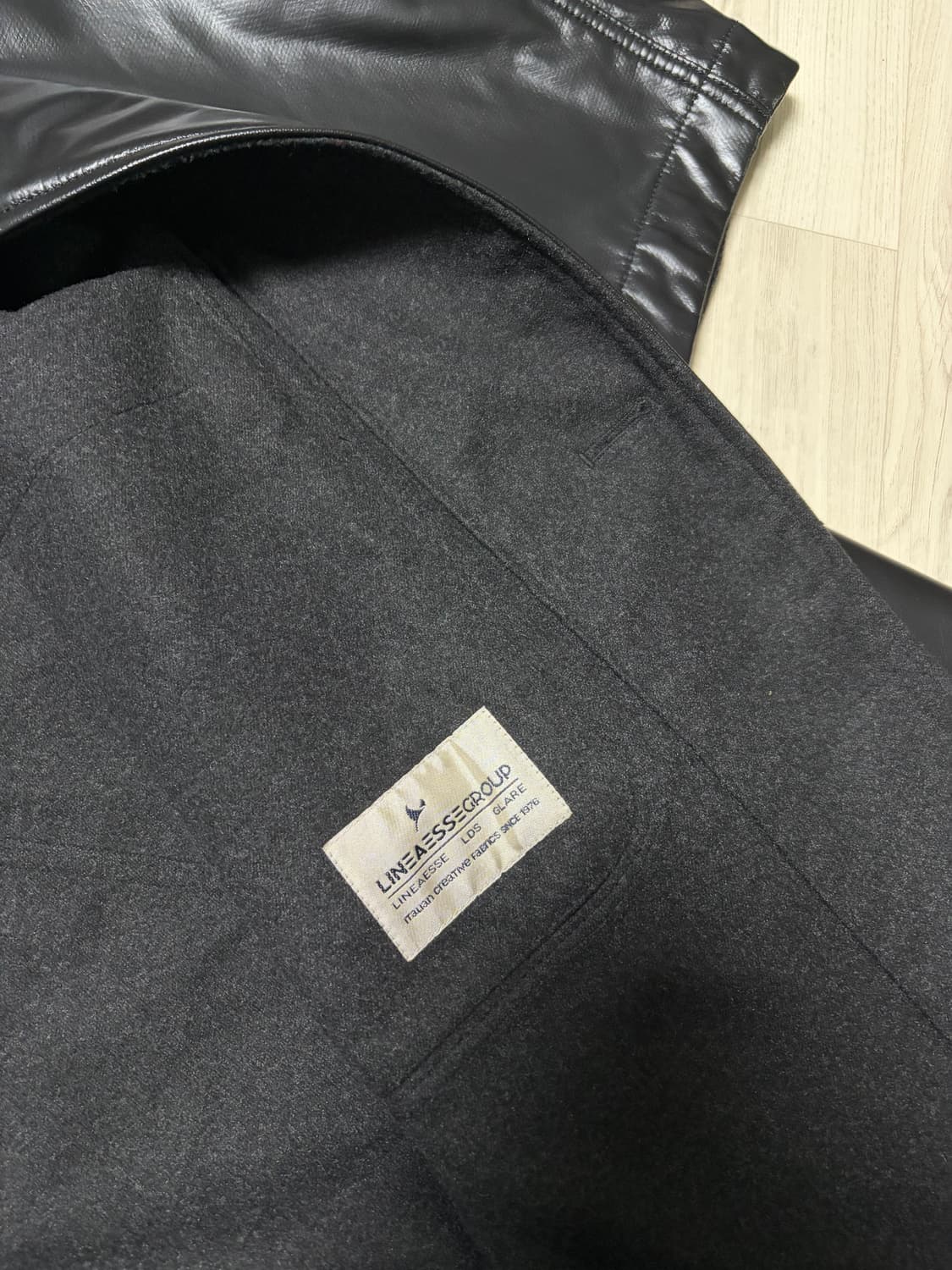 인사일런스 LINEAESSE 리버시블 발마칸 코트 BLACK L사이즈 상품이미지3