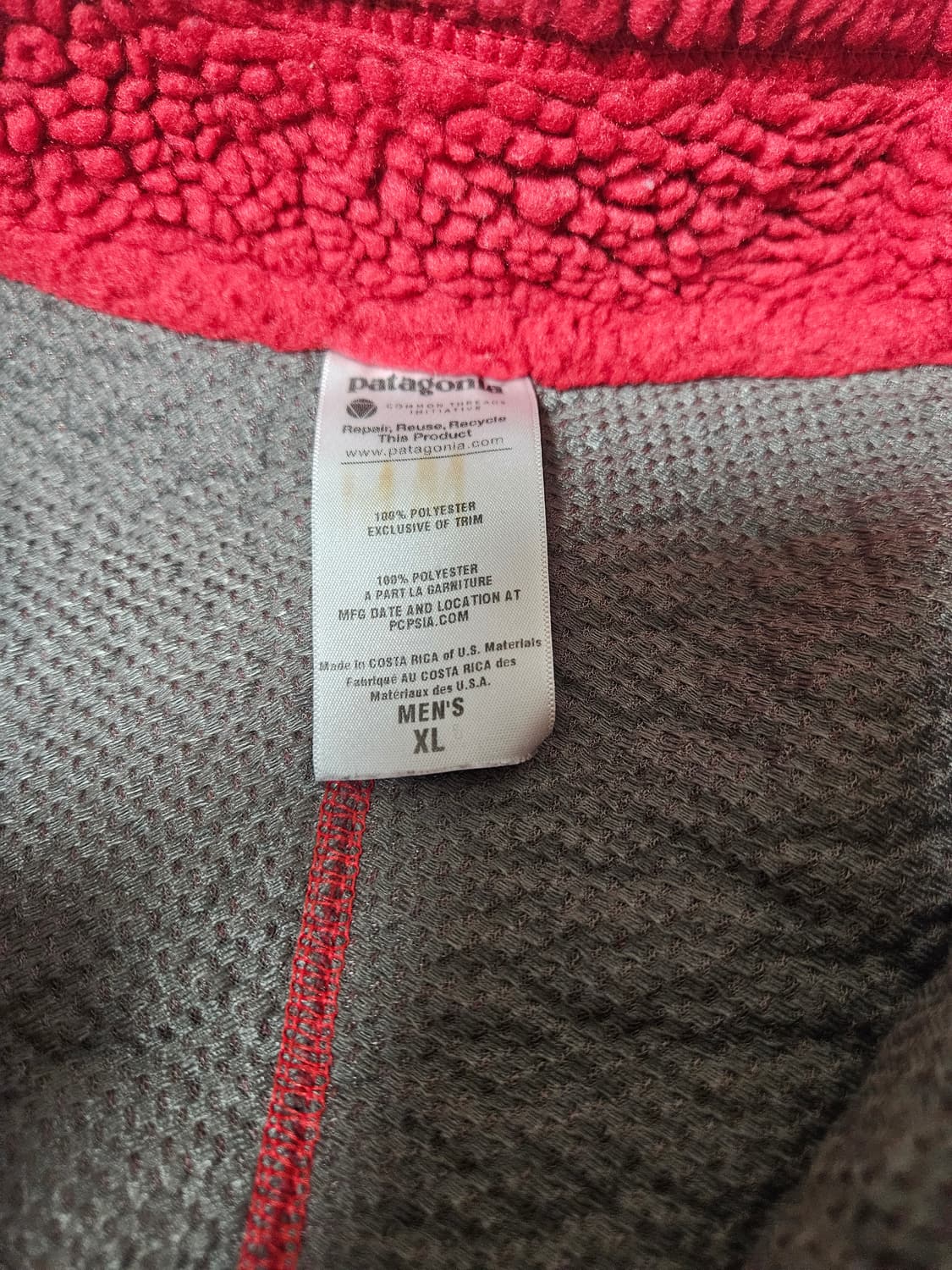 파타고니아 레트로 딥파일 레드 XL 상품이미지5