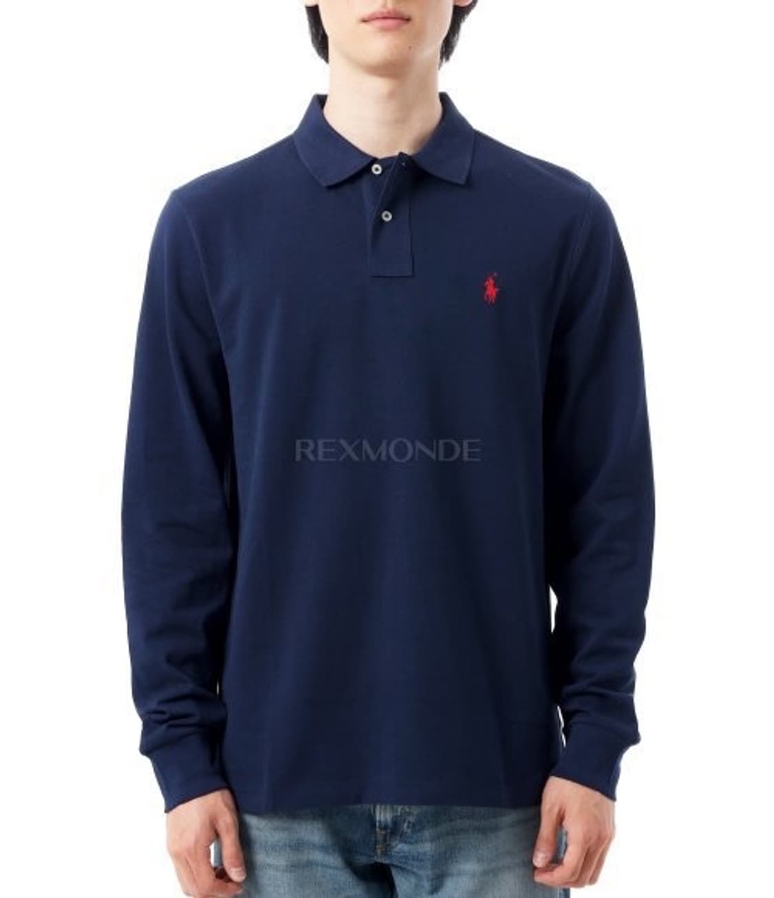 [L] 폴로 랄프로렌 롱 슬리브 폴로 네이비 상품이미지1