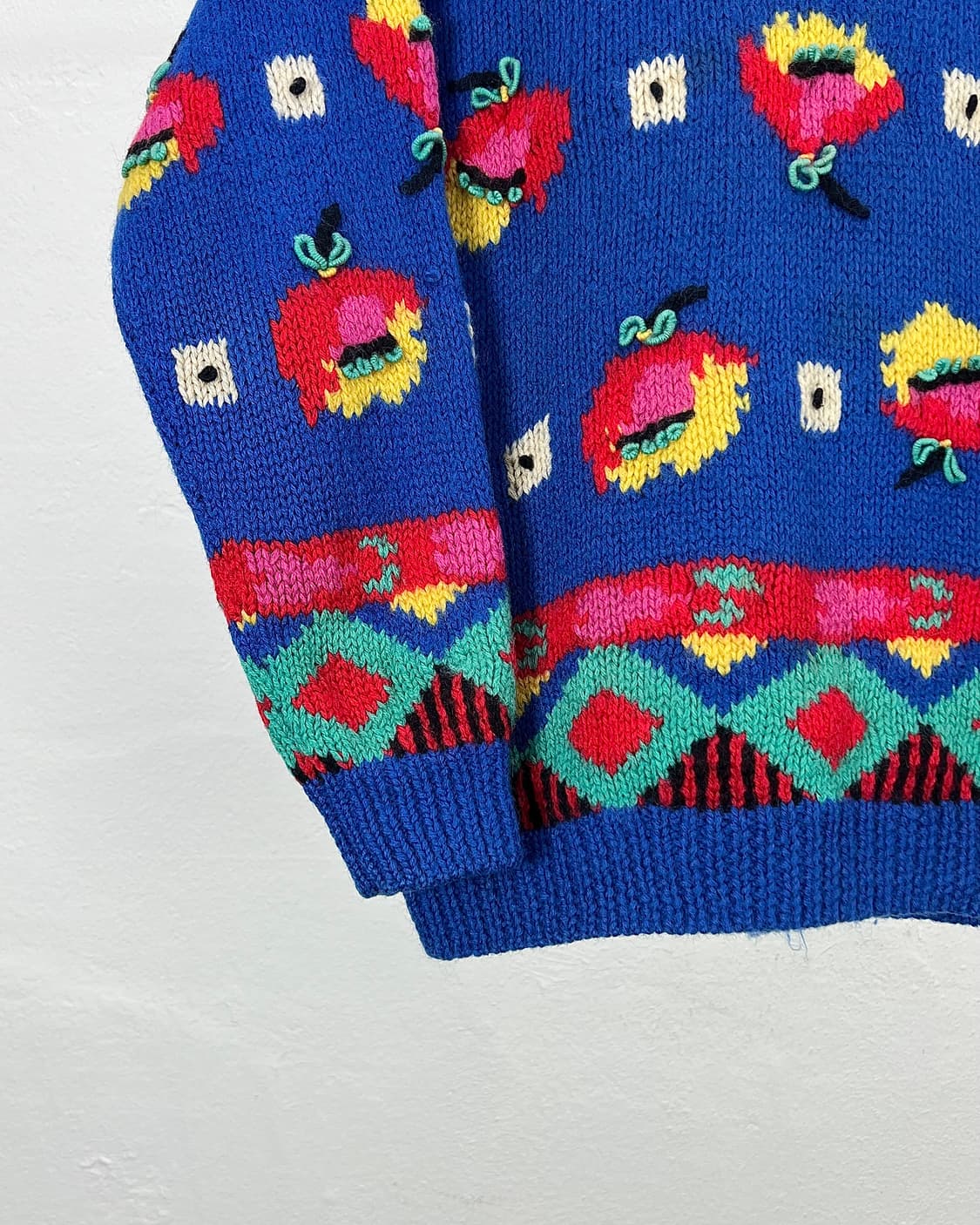 아메리칸 빈티지 주니퍼 플라워 아가일 니트 스웨터 상품이미지4