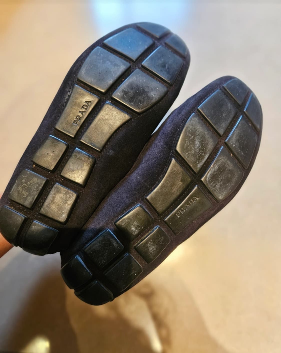 [프라다/스웨이드] 빈티지 워시드블루 로퍼 / 270 상품이미지4