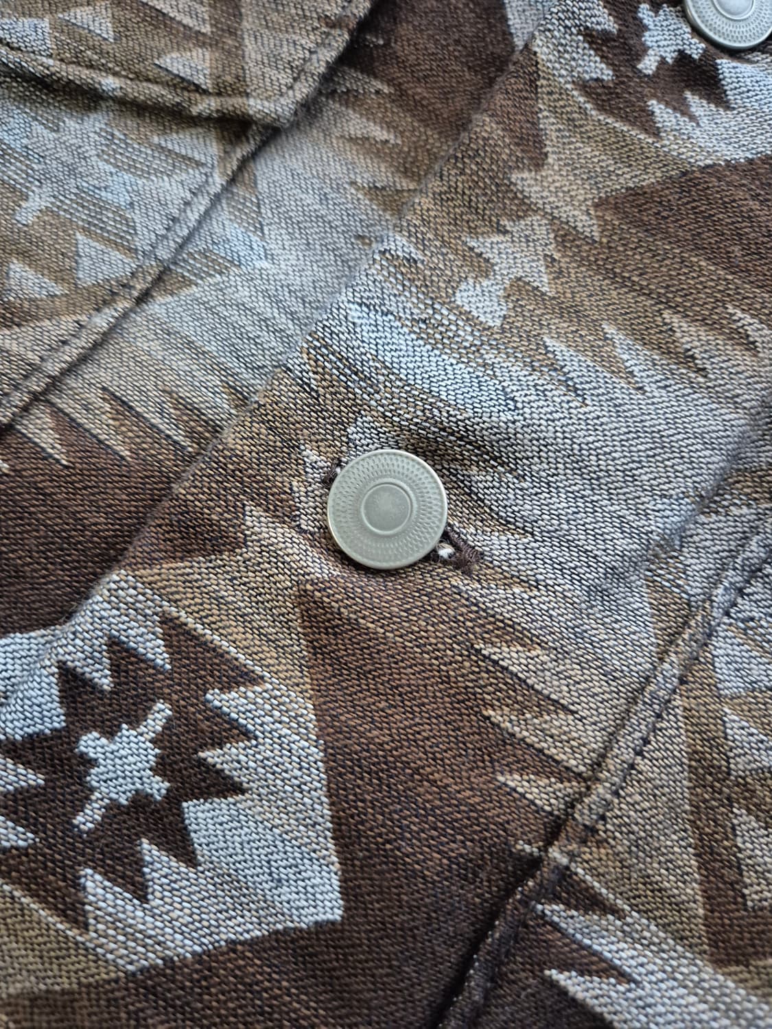 일본 제조 쇼트 나바호 패턴 셔츠 상품이미지4