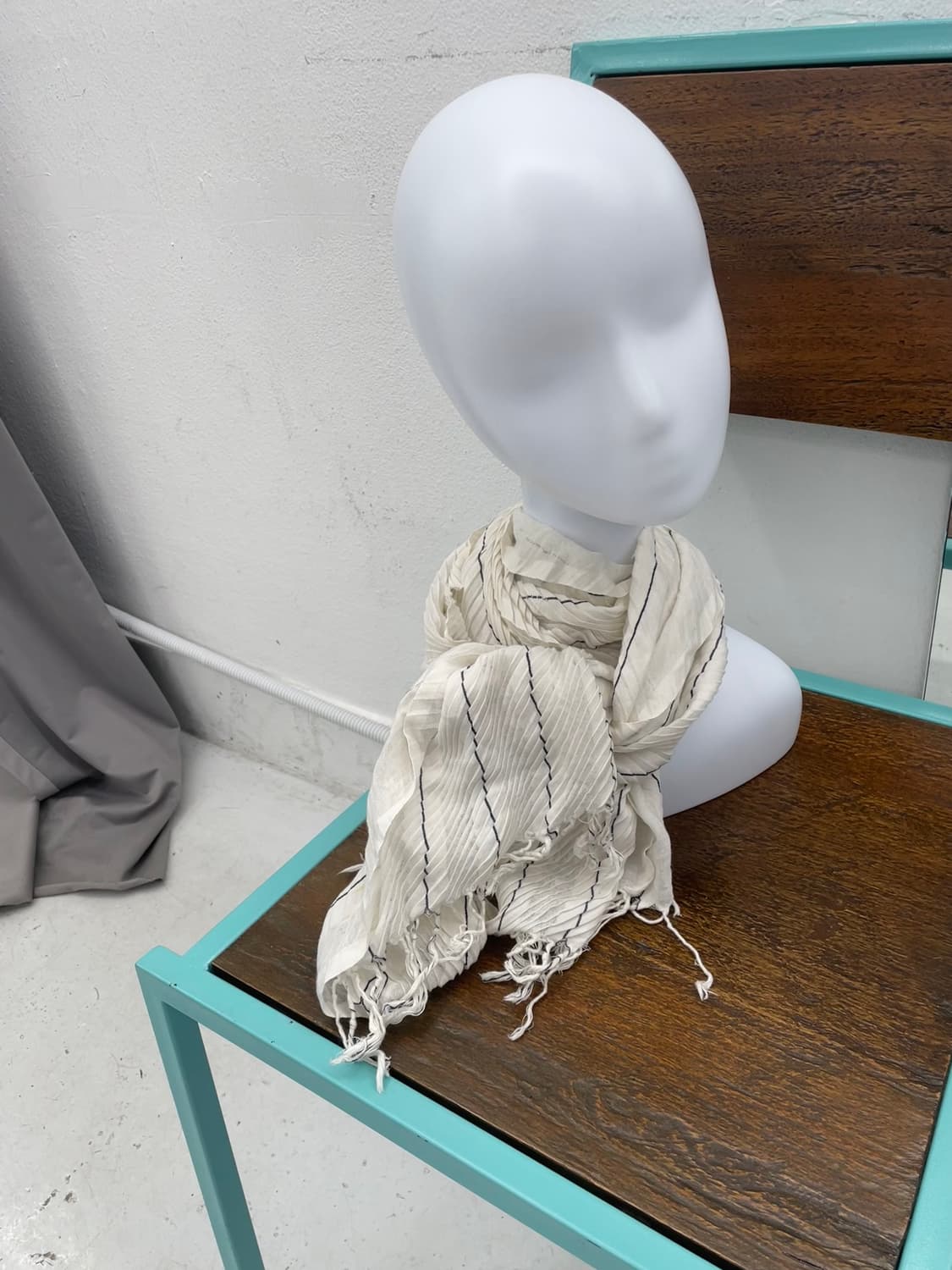 아이보리 스트라이프 머플러  상품이미지1