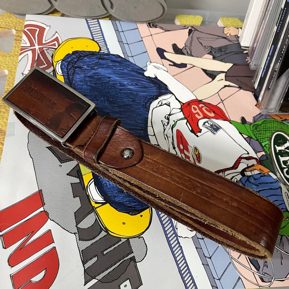 빈티지 체게바라 레더 벨트 상품이미지4