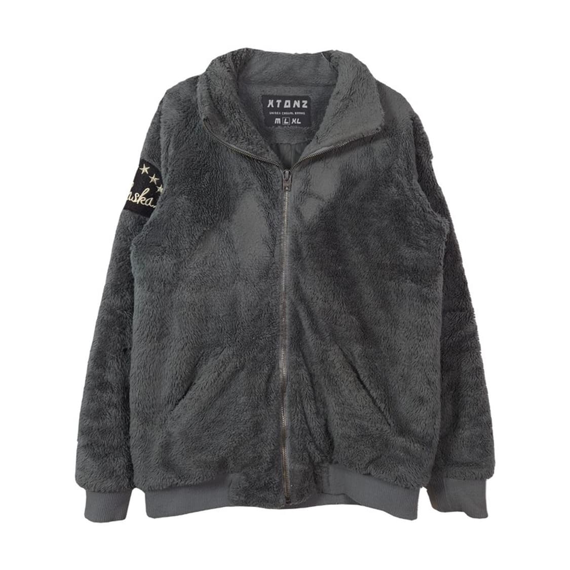 XTANZ 알래스카 자수 보아 후리스 집업 L 상품이미지1