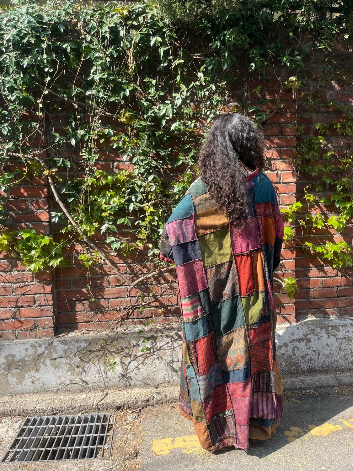 히피 에스닉 패치워크 롱 로브 상품이미지6