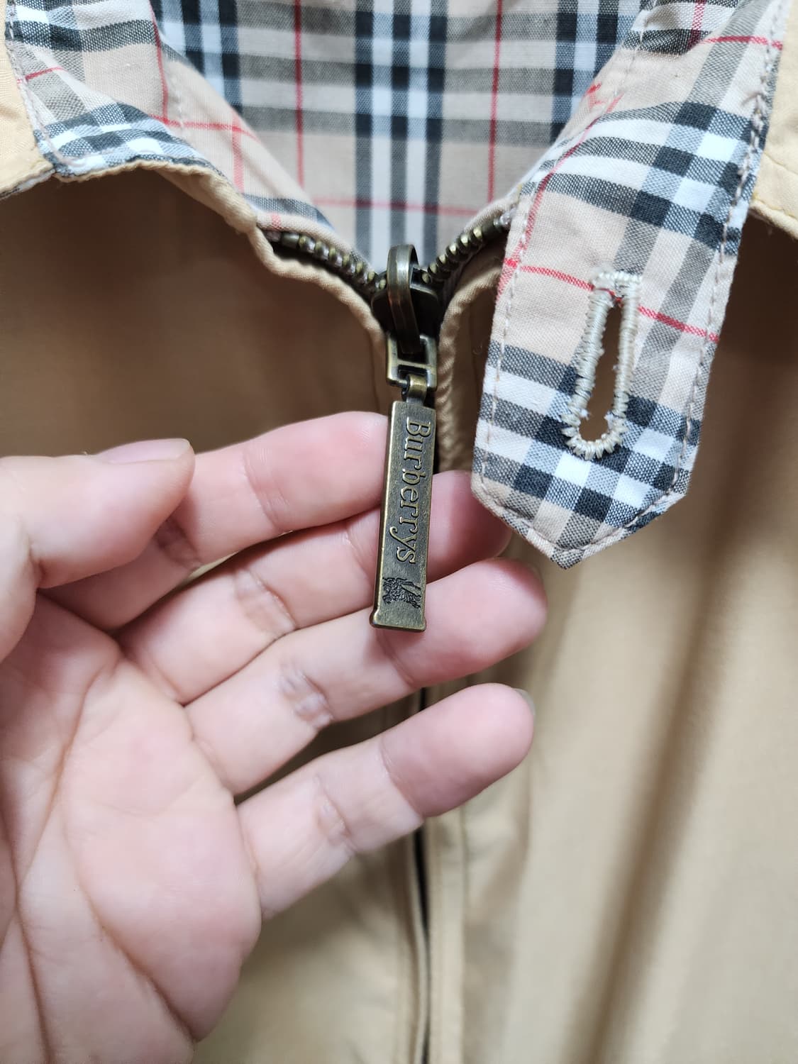 (리버시블) 버버리 빈티지 노바체크 블루종 상품이미지10