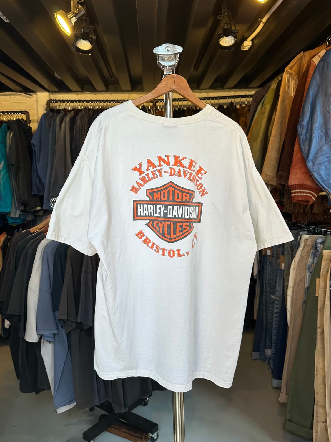 00s 할리데이비슨 프린팅 티셔츠 화이트 상품이미지2