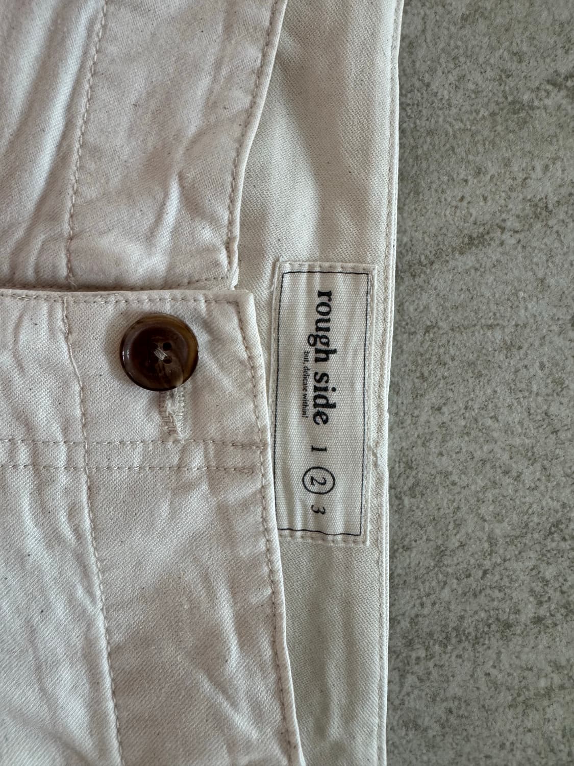 러프사이드 Elastic Fatigue Pants 아이보리 상품이미지3