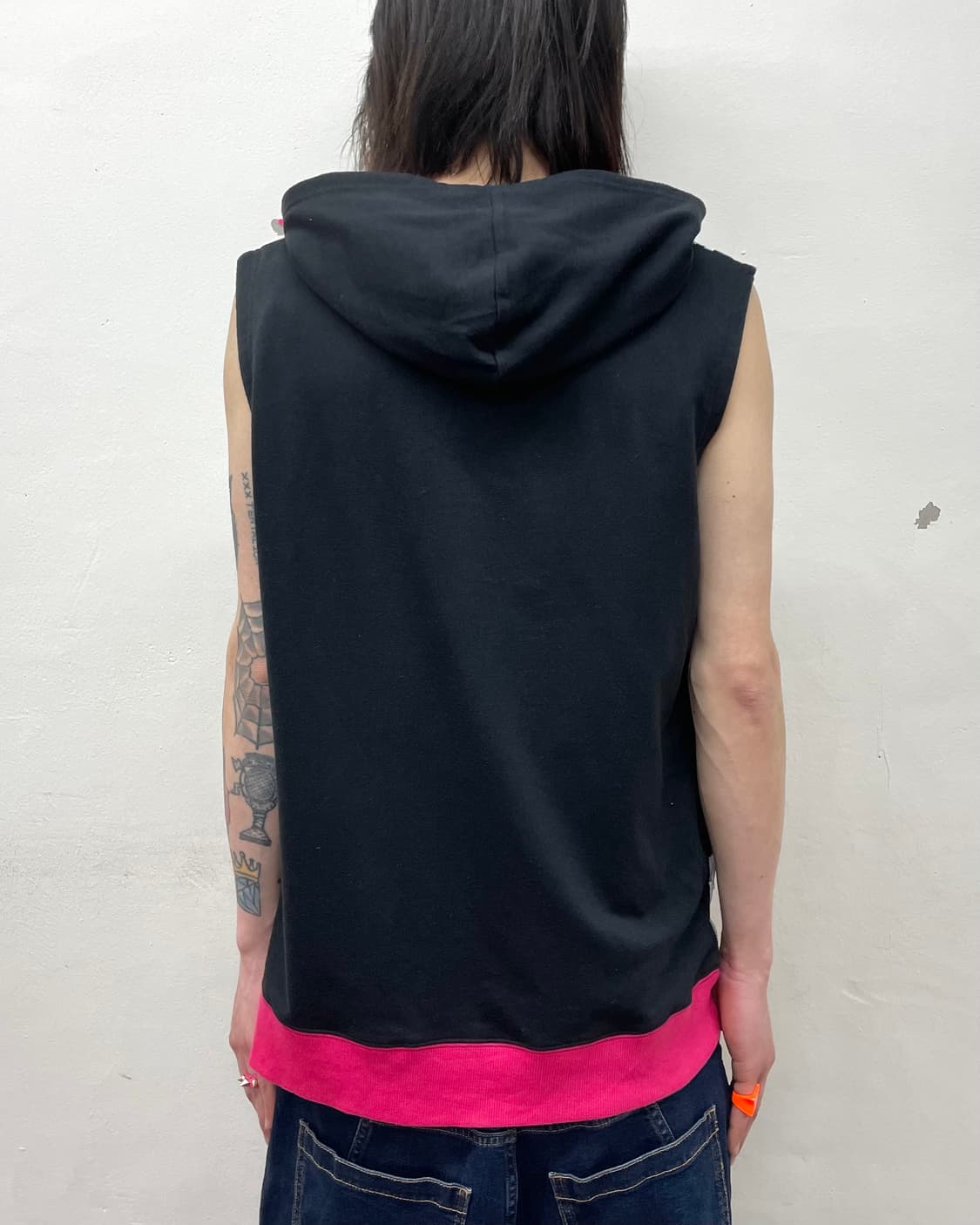 Retro lettering multi-hooded vest 상품이미지2