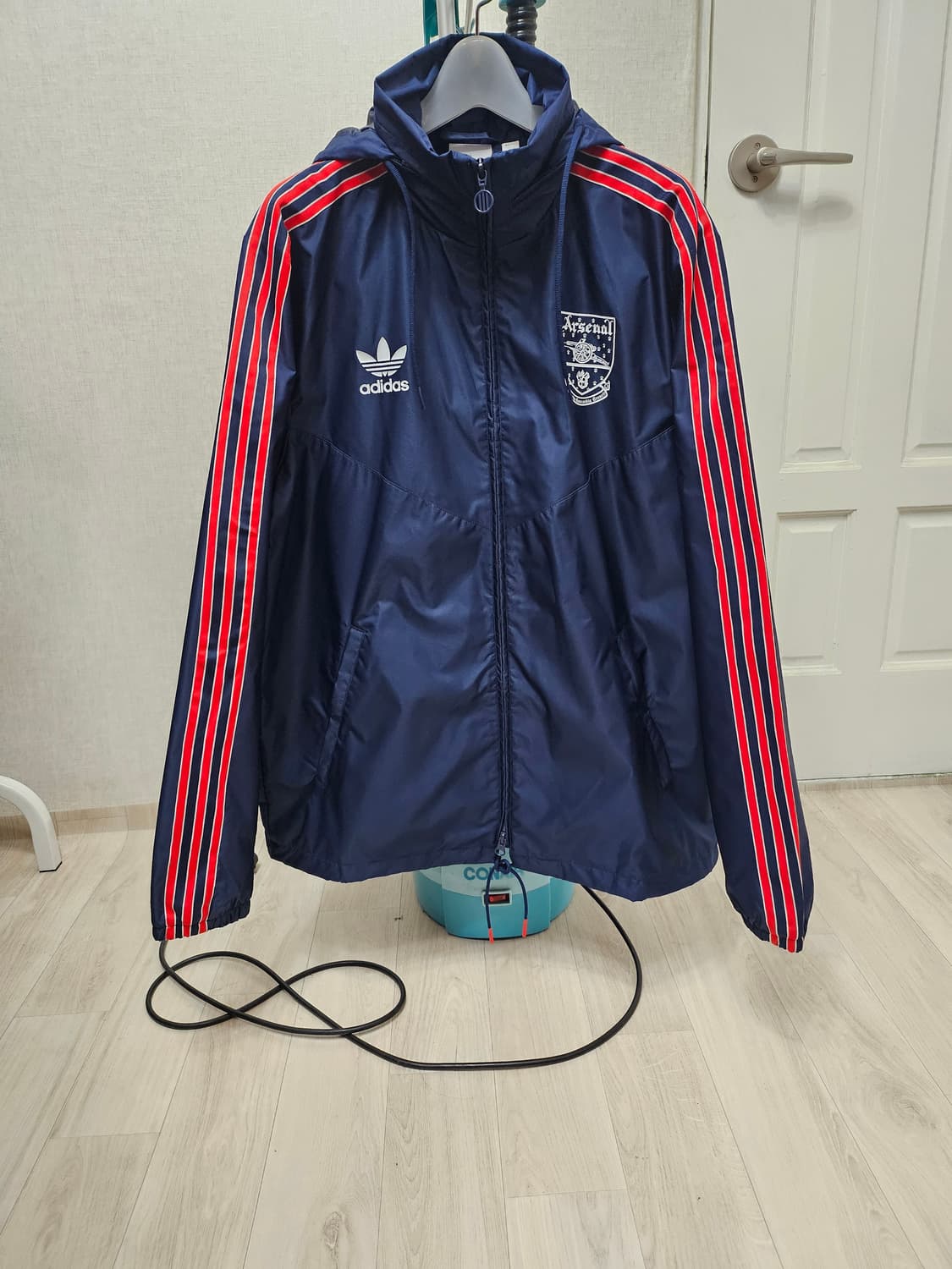 (100~105)L☆우주매물☆아디다스파이어버드아스날[남빨]레인자켓바람막이 상품이미지1