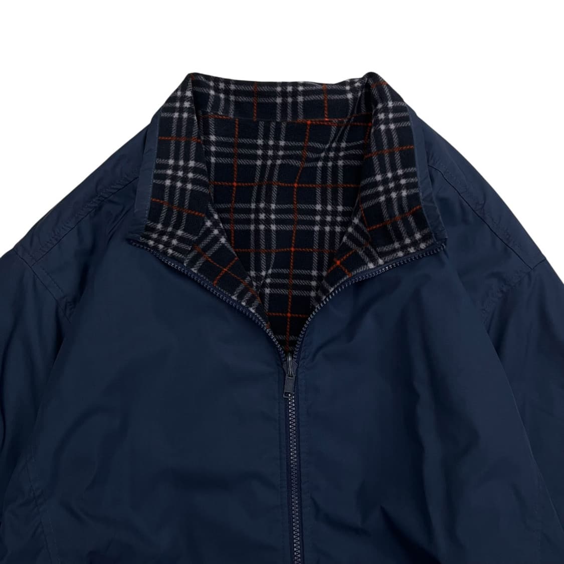 버버리 네이비체크 후라스 리버시블 자켓 상품이미지5