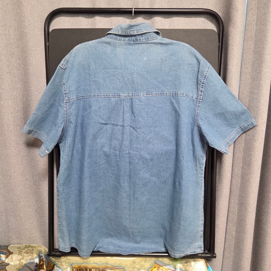 Japanese vintage 데님 반팔 셔츠 XL(105) 상품이미지6