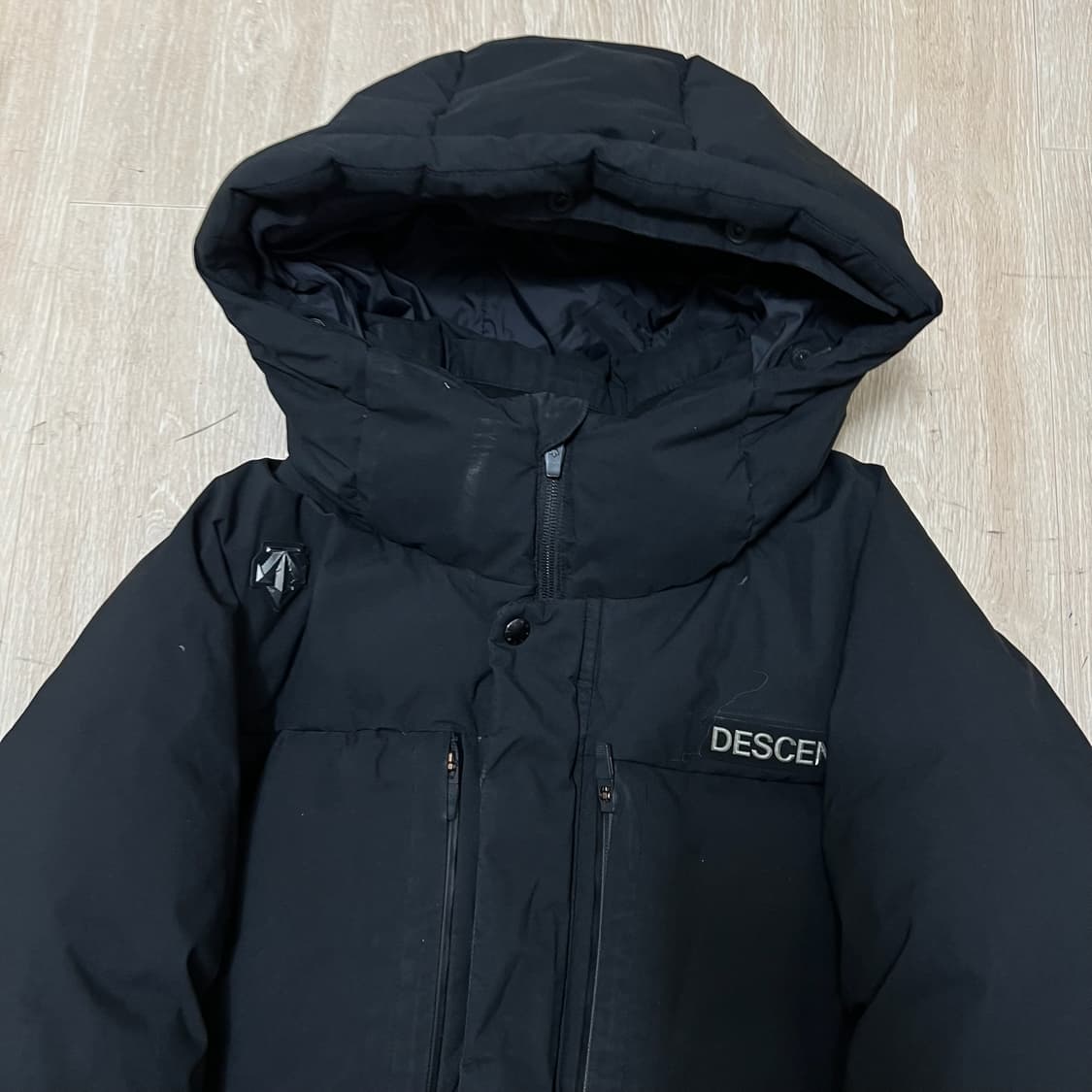 데상트 남성 히트나비 구스다운 후드 롱패딩 L/100  상품이미지2