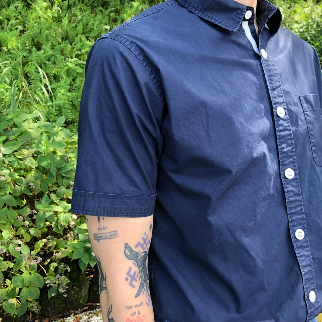 BEAMS half shirts NAVY 상품이미지3
