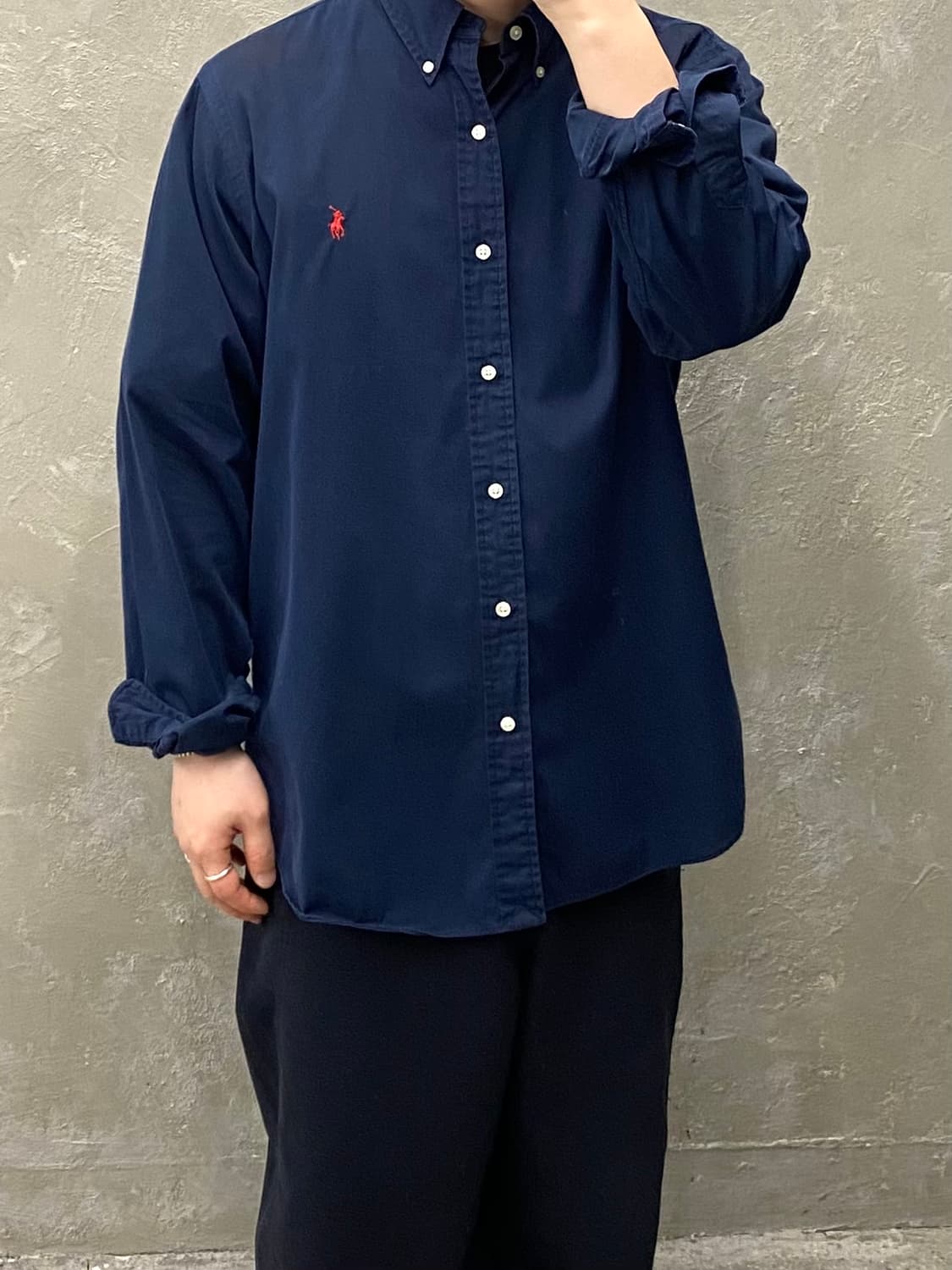 [L] Polo Ralph Lauren 폴로 랄프로렌 네이비 코튼 셔츠 상품이미지10