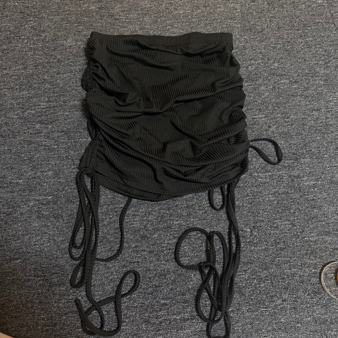 블랙 셔링 튜브탑 상품이미지1