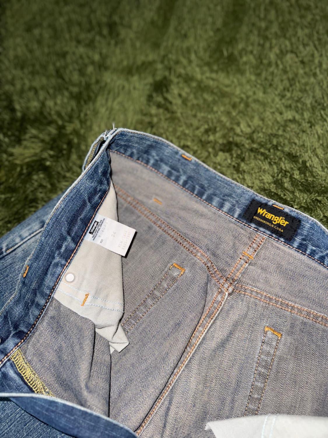 [34] 랭글러 Made in Japan 사시코 패치워크 커스텀 데님 상품이미지3