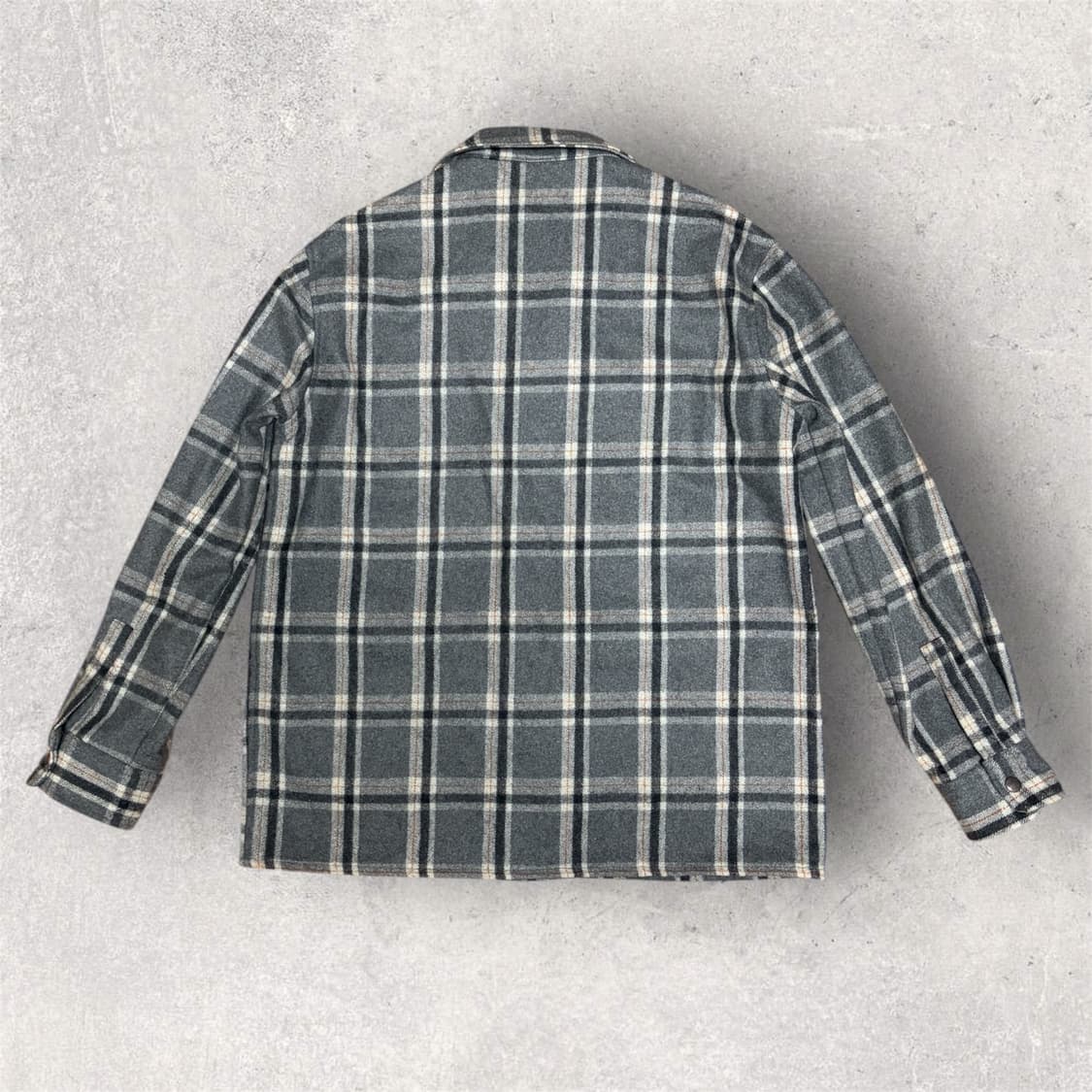 유니폼브릿지 남성 체크 울 오버 셔츠 자켓 상품이미지2