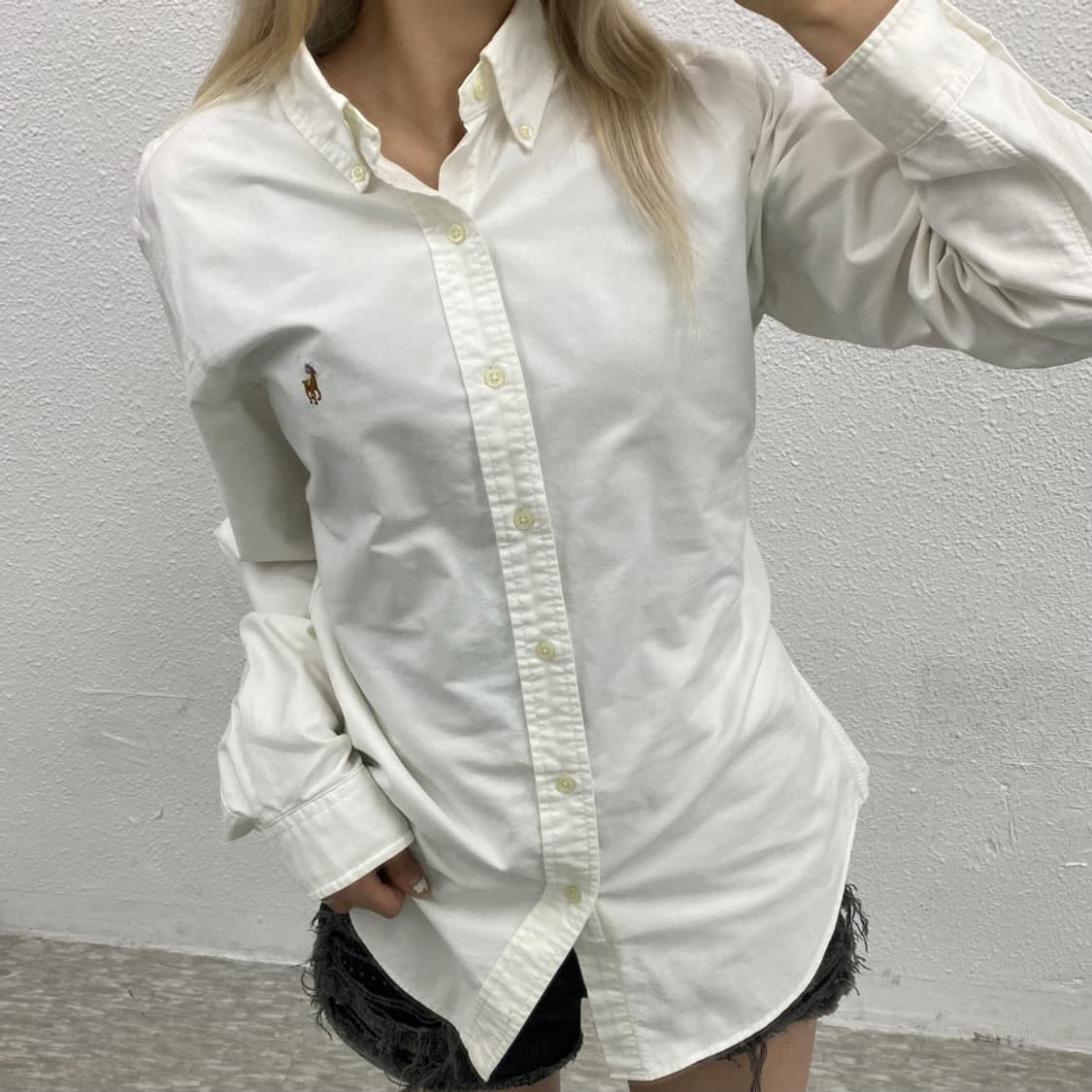 폴로 랄프로렌 옥스포드 화이트 셔츠 M 상품이미지1