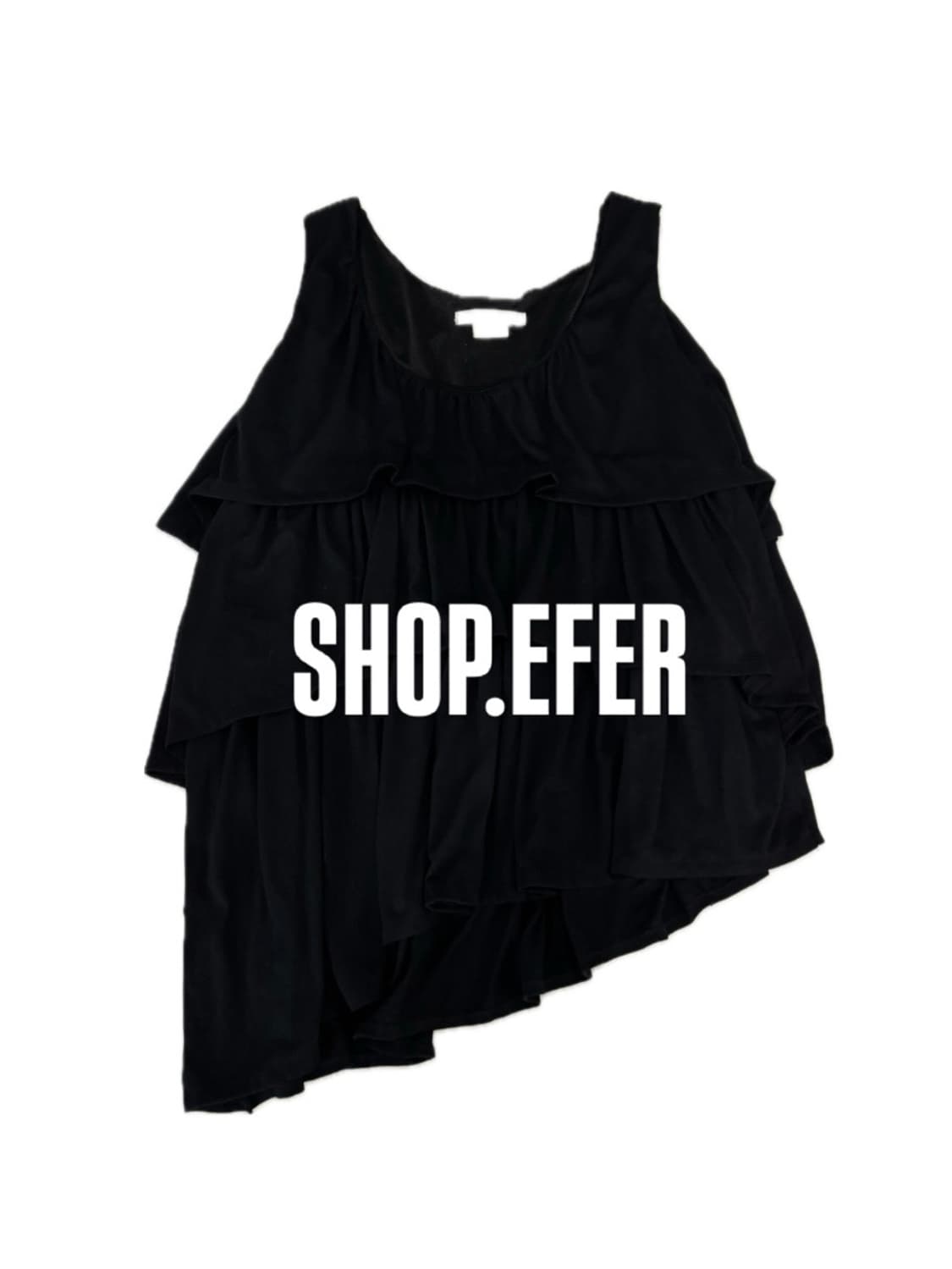 BLACK RUFFLE SLEEVELESS 상품이미지1