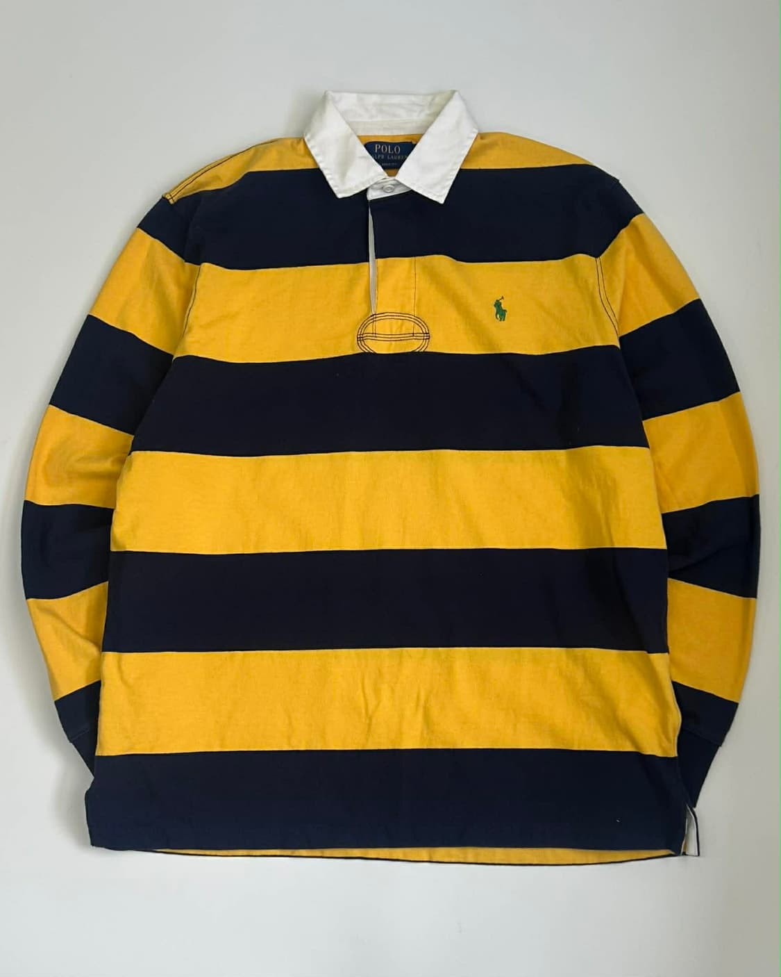 [L] 폴로 랄프로렌 24ss 신형 스트라이프 럭비 셔츠 카라넥 슬리브 상품이미지1
