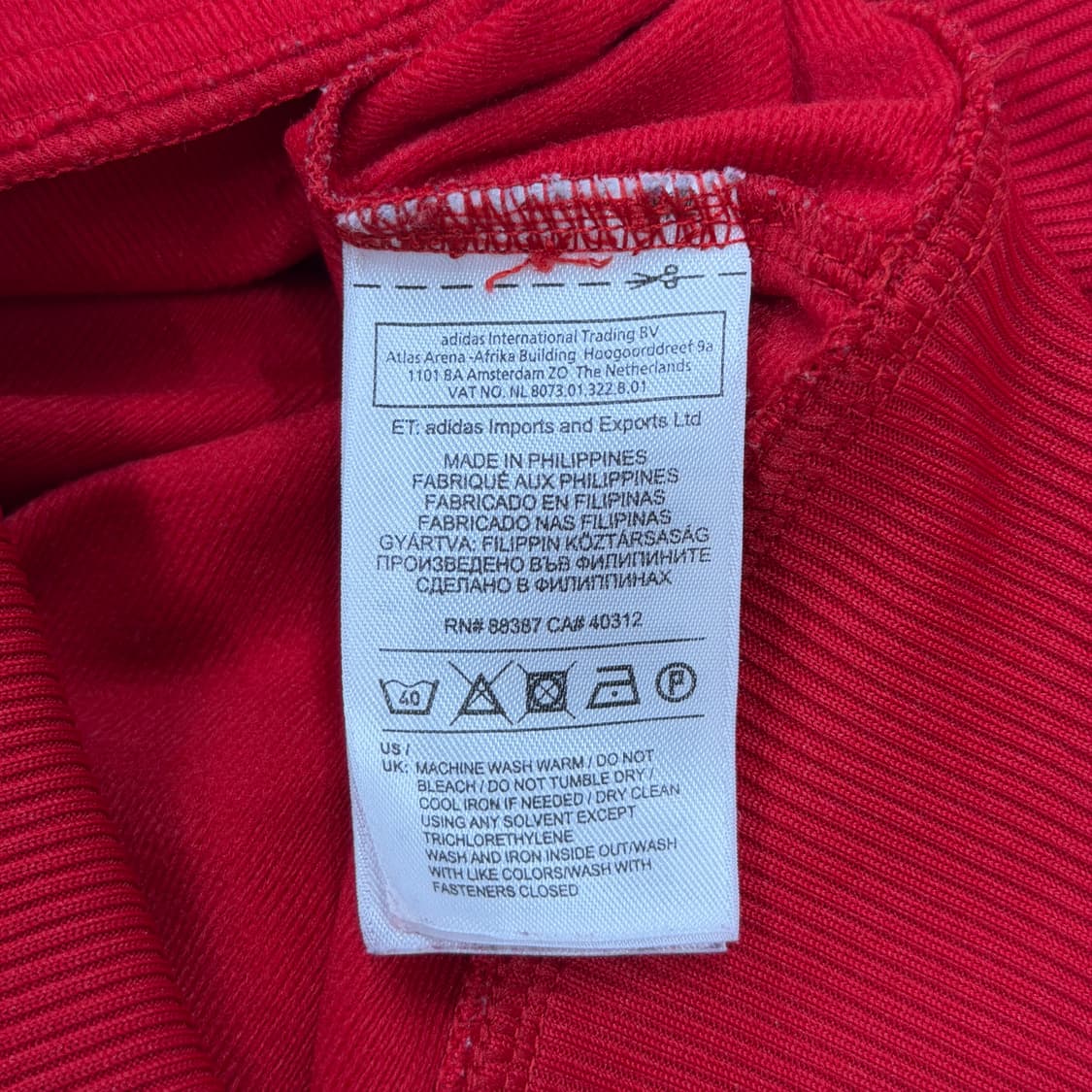 아디다스 빈티지 파이어버드 레드 트랙탑 져지 자켓 M 상품이미지5