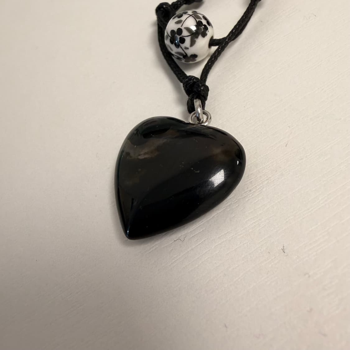 핀쿠노마루 원석 목걸이 (블랙 블라썸) (길이조절 가능) 상품이미지6