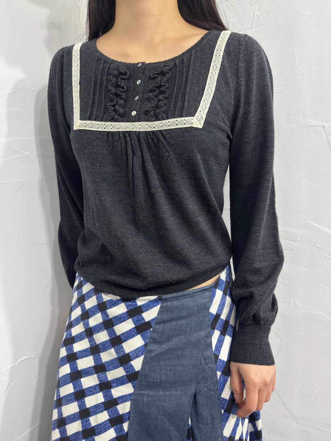 kumikyoku design knit top 상품이미지2