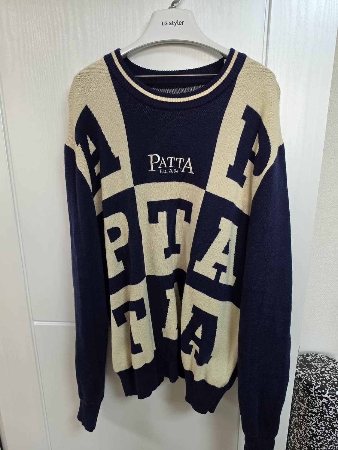 파타 patta 알파벳 니트스웨터 100~105 상품이미지3
