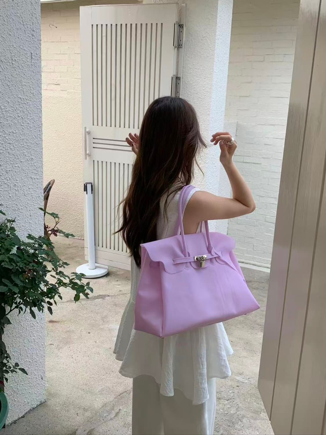 연보라 라지 사이즈 젤리 벌킨백 얇은 버전 젤리백 상품이미지4