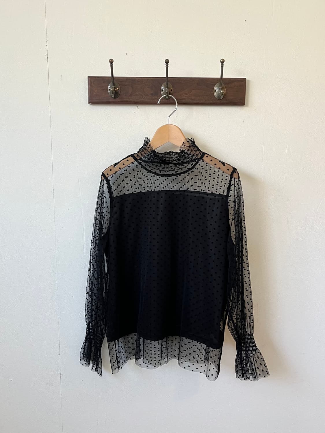 Ferris wheel 도트 시스루 블라우스 상품이미지2