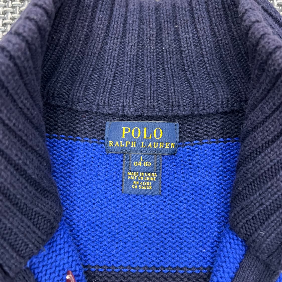 폴로 와플 니트집업 상품이미지2