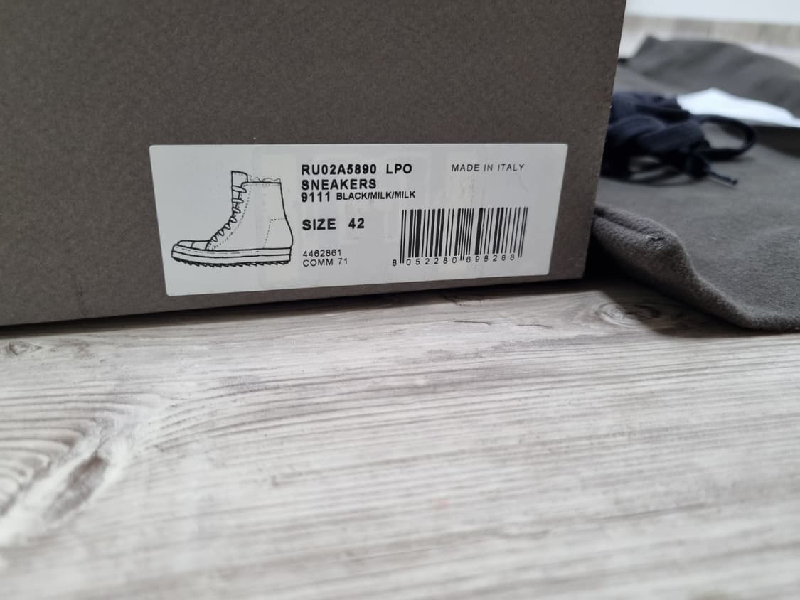 [42] 릭오웬스 컨버스 하이 lpo 블랙 팝니다 상품이미지8