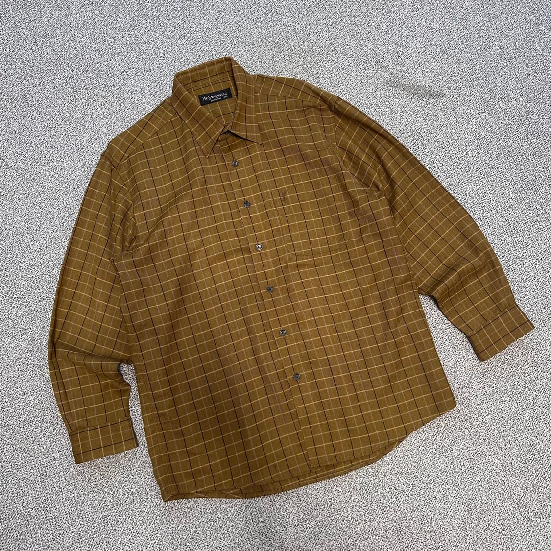 입생로랑 브라운 체크 셔츠 상품이미지1