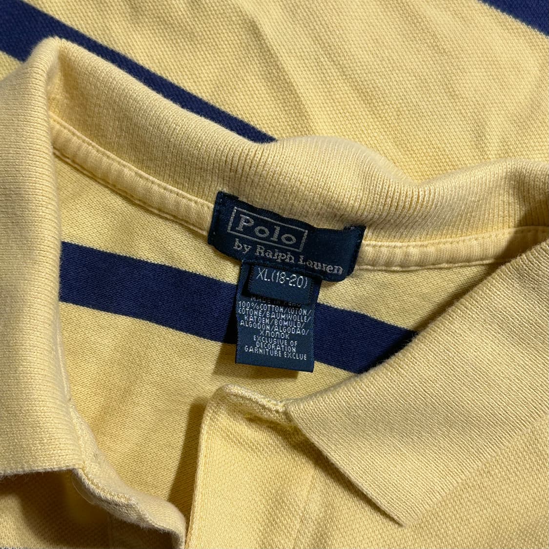 폴로 랄프로렌 옐로우 스트라이프 카라티 상품이미지2