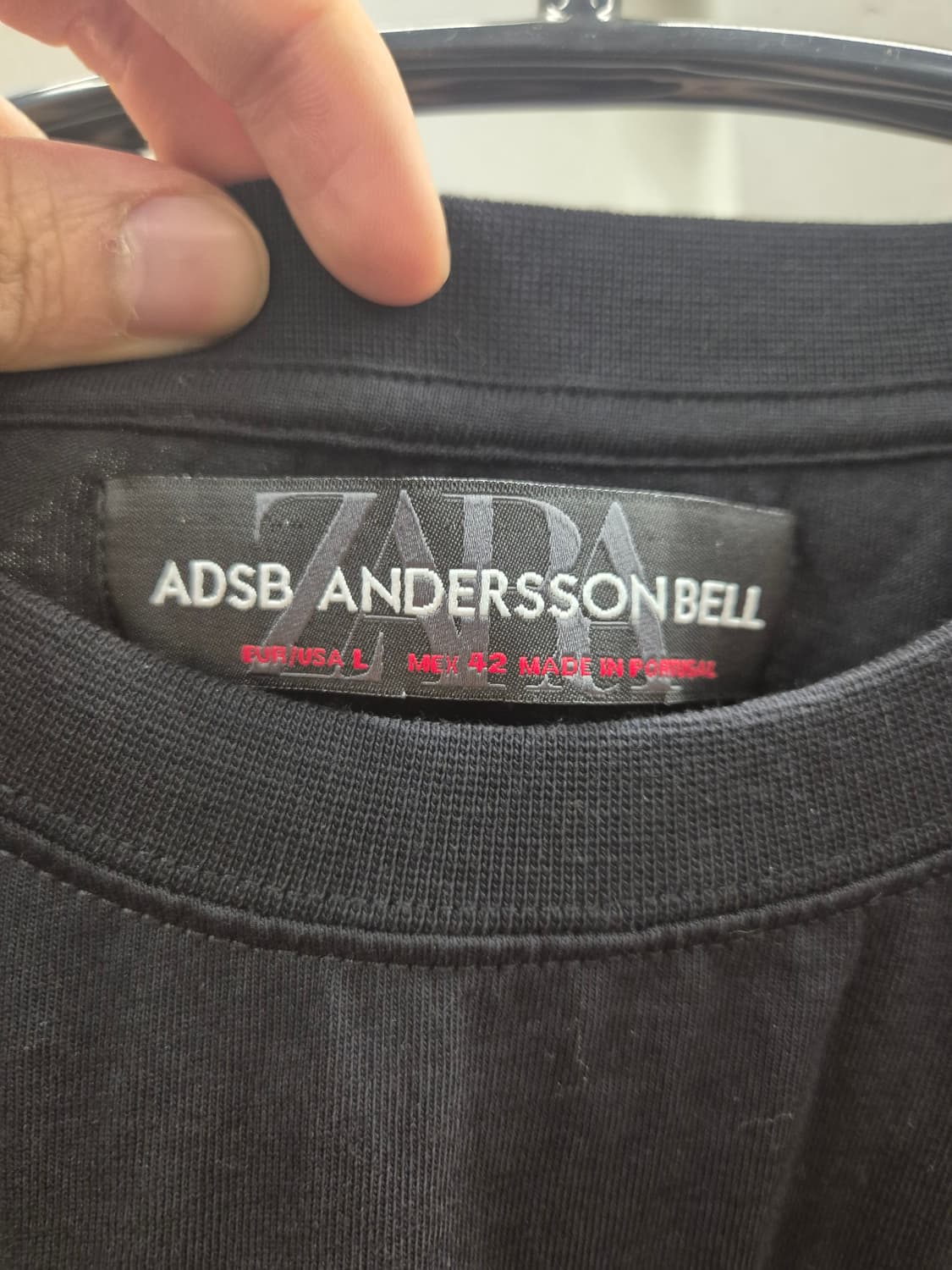 ZARA X Andersson Bell 블랙 패치 티셔츠 L 상품이미지7