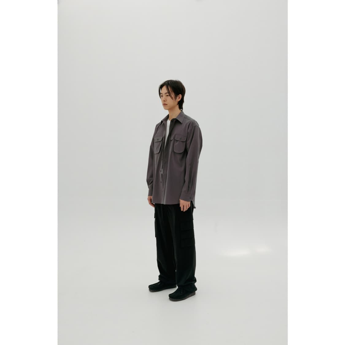 [1] 오토매틱포더피플 엔지니어 3포켓 셔츠 챠콜블랙 상품이미지5