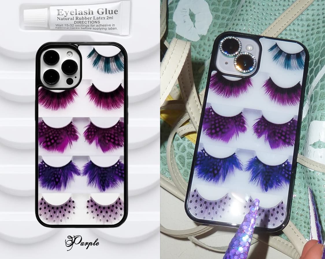Eyelashes Phone case (Purple) 상품이미지1