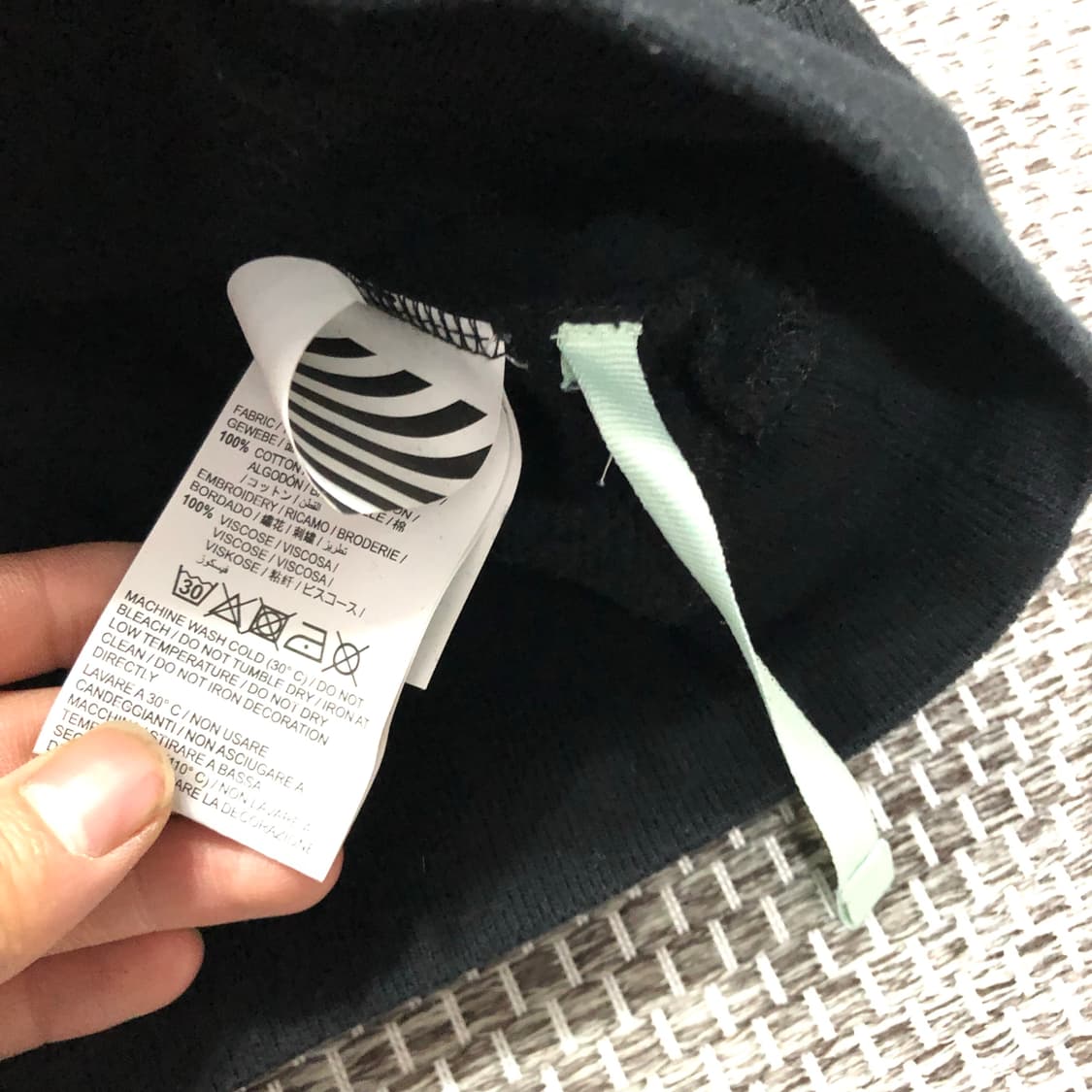 XS 오프화이트 크롭 후드 18FW 버질 아블로 상품이미지6