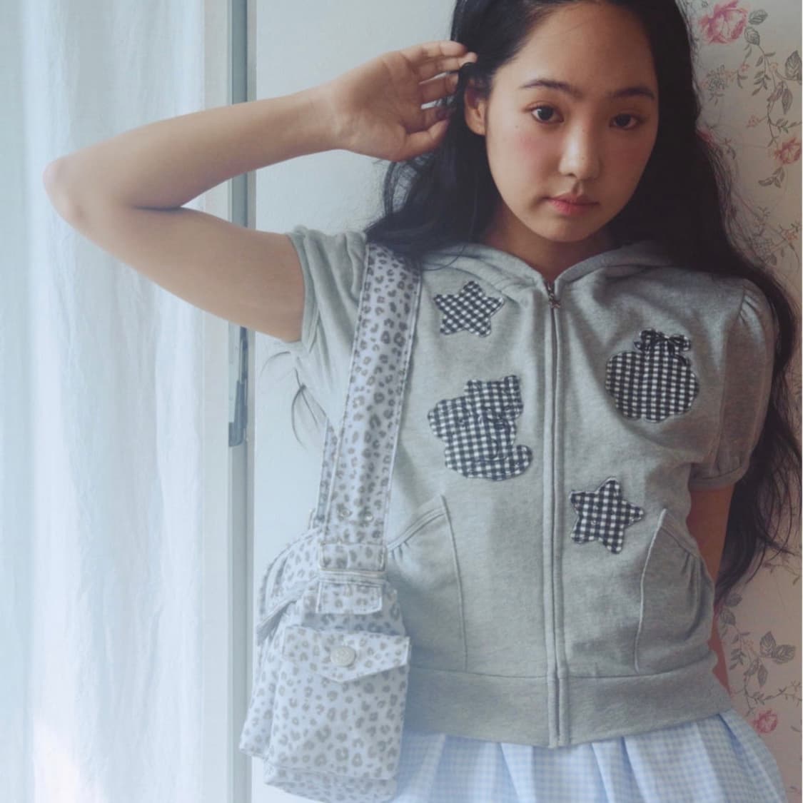 샤키리 레오파드 포켓백 블루 상품이미지1